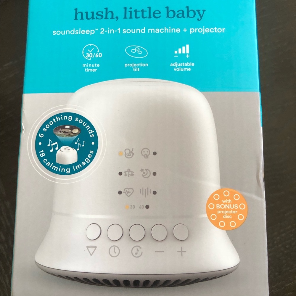 Homedics White Sound Machine with Projector